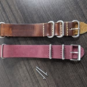 Fossil 22mm leather field strap set